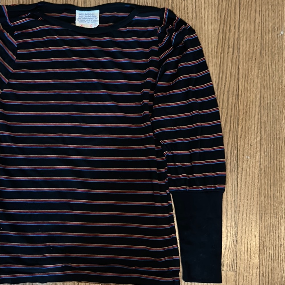 Vintage Boatneck Striped Long Sleeve Top